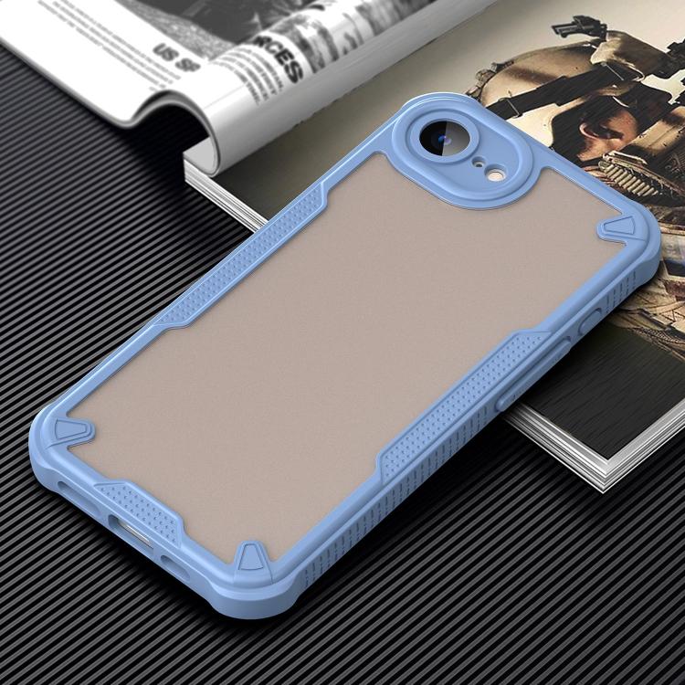 For iPhone 16e Armor Glaze PC Hybrid TPU Phone Case(Blue) - iPhone 16e Cases by buy2fix | Online Shopping UK | buy2fix