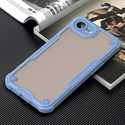 For iPhone 16e Armor Glaze PC Hybrid TPU Phone Case(Blue) - iPhone 16e Cases by buy2fix | Online Shopping UK | buy2fix