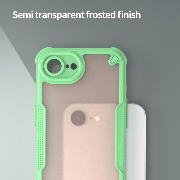For iPhone 16e Armor Glaze PC Hybrid TPU Phone Case(Green) - iPhone 16e Cases by buy2fix | Online Shopping UK | buy2fix