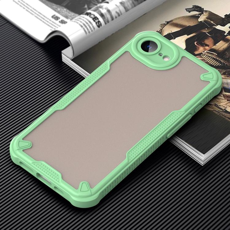 For iPhone 16e Armor Glaze PC Hybrid TPU Phone Case(Green) - iPhone 16e Cases by buy2fix | Online Shopping UK | buy2fix
