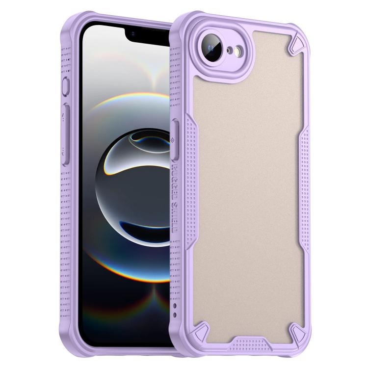 For iPhone 16e Armor Glaze PC Hybrid TPU Phone Case(Purple) - iPhone 16e Cases by buy2fix | Online Shopping UK | buy2fix