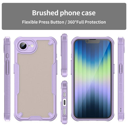 For iPhone 16e Armor Glaze PC Hybrid TPU Phone Case(Purple) - iPhone 16e Cases by buy2fix | Online Shopping UK | buy2fix
