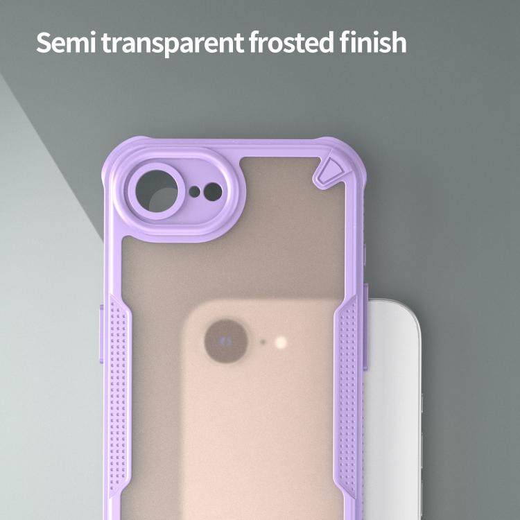 For iPhone 16e Armor Glaze PC Hybrid TPU Phone Case(Purple) - iPhone 16e Cases by buy2fix | Online Shopping UK | buy2fix