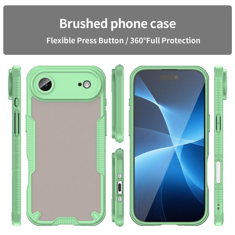 For iPhone Air Armor Glaze PC Hybrid TPU Phone Case(Green) - iPhone Air Cases by buy2fix | Online Shopping UK | buy2fix