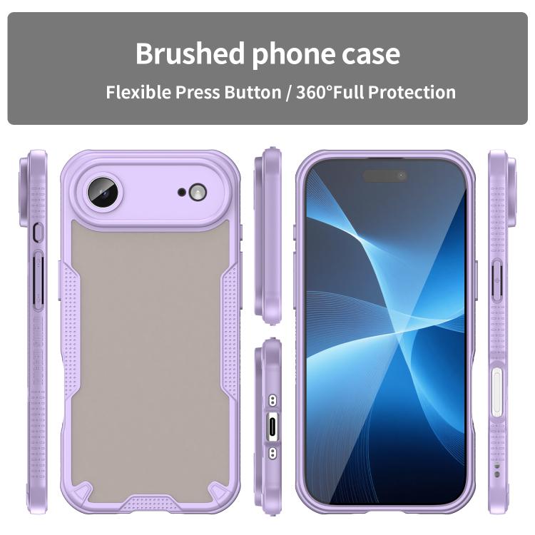 For iPhone Air Armor Glaze PC Hybrid TPU Phone Case(Purple) - iPhone Air Cases by buy2fix | Online Shopping UK | buy2fix