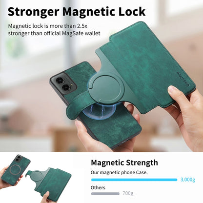 For Motorola Moto G 5G 2024 CaseNeo MagSafe RFID Anti-theft Retro Leather Phone Case(Green) - Motorola Cases by CaseNeo | Online Shopping UK | buy2fix