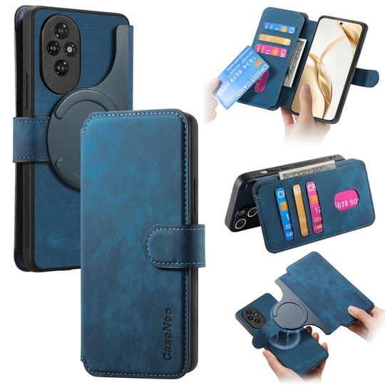 For Honor 200 CaseNeo MagSafe RFID Anti-theft Retro Leather Phone Case(Blue)