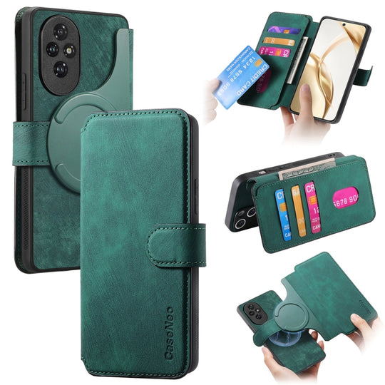 For Honor 200 CaseNeo MagSafe RFID Anti-theft Retro Leather Phone Case(Green)