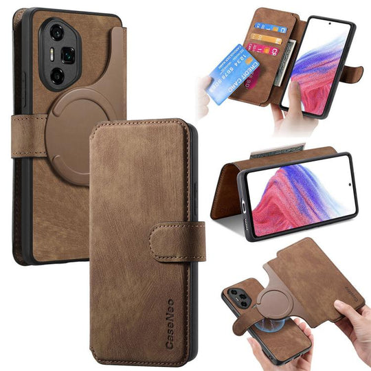 For Honor 300 Ultra CaseNeo MagSafe RFID Anti-theft Retro Leather Phone Case(Brown)