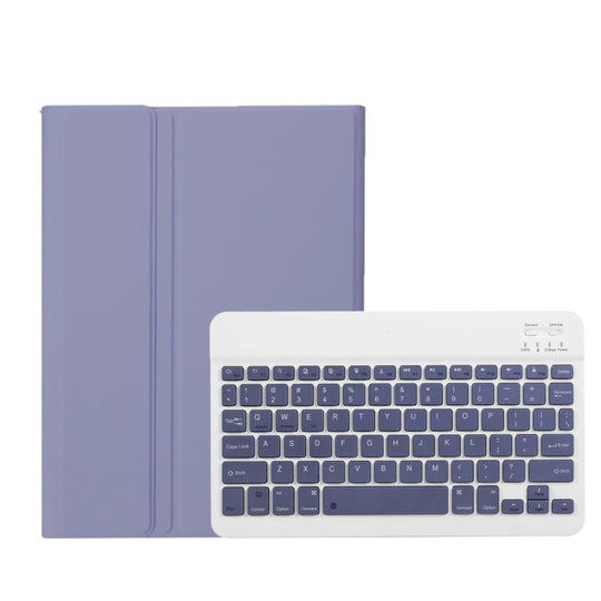 For Honor Pad X8b / X10 2026 / X8a / X9 2024 AH25 Ultra-thin Detachable Bluetooth Keyboard Leather Tablet Case(Lavender White)
