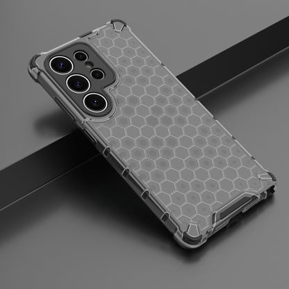 For Samsung Galaxy S25 Ultra 5G Honeycomb Shockproof Phone Case(Black) by buy2fix