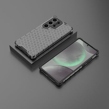 For Samsung Galaxy S25 Ultra 5G Honeycomb Shockproof Phone Case(Black) by buy2fix