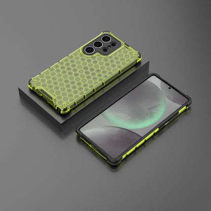 For Samsung Galaxy S25 Ultra 5G Honeycomb Shockproof Phone Case(Green) by buy2fix