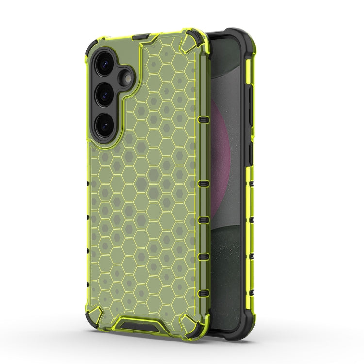 For Samsung Galaxy S25+ 5G Honeycomb Shockproof Phone Case(Green) by buy2fix