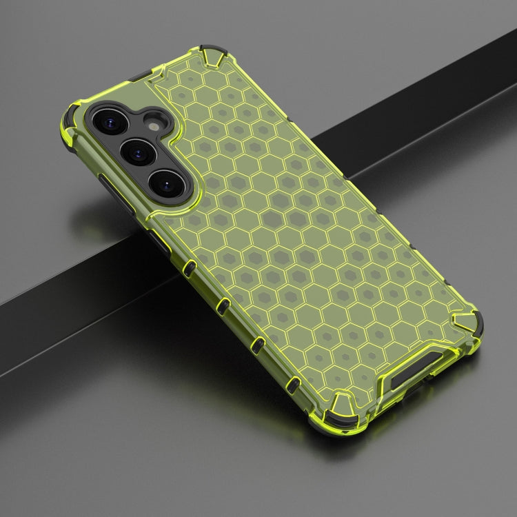For Samsung Galaxy S25+ 5G Honeycomb Shockproof Phone Case(Green) by buy2fix