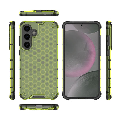 For Samsung Galaxy S25+ 5G Honeycomb Shockproof Phone Case(Green) by buy2fix