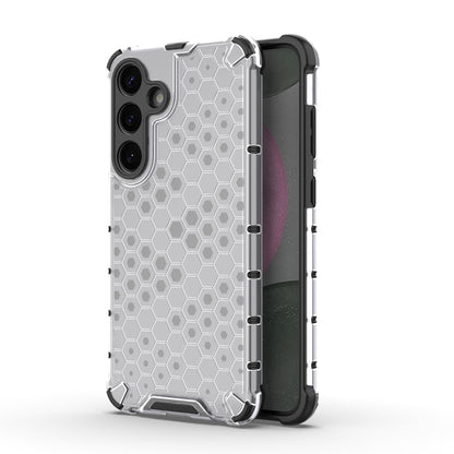 For Samsung Galaxy S25 5G Honeycomb Shockproof Phone Case(White) by buy2fix