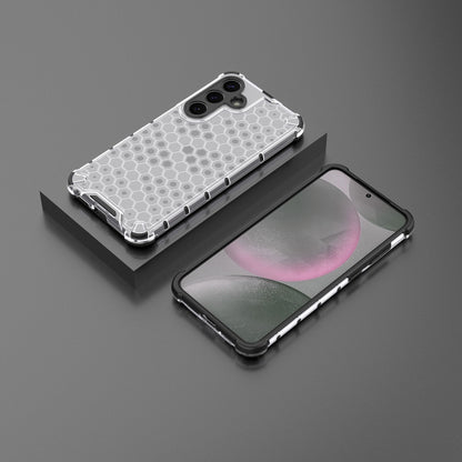 For Samsung Galaxy S25 5G Honeycomb Shockproof Phone Case(White) by buy2fix