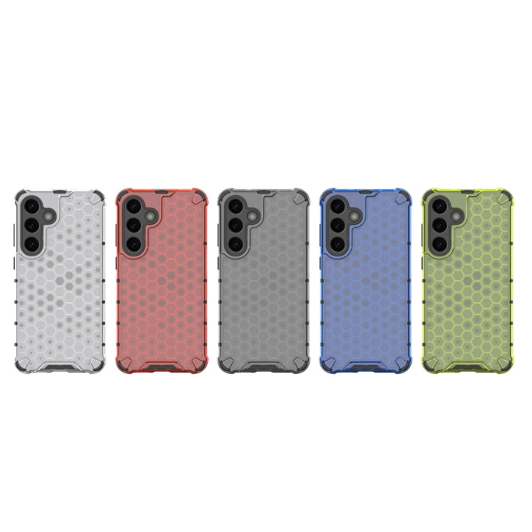 For Samsung Galaxy S25 5G Honeycomb Shockproof Phone Case(White) by buy2fix