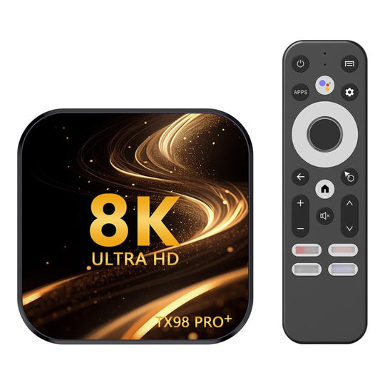 TX98 Pro+ 8K UHD Android 13 Smart TV Box with Remote Control, 4GB+32GB, RK3528 Quad-Core(UK Plug)