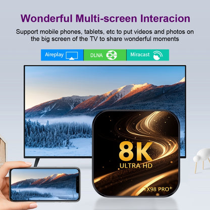 TX98 Pro+ 8K UHD Android 13 Smart TV Box with Remote Control, 2GB+16GB, RK3528 Quad-Core(EU Plug) - Others by buy2fix | Online Shopping UK | buy2fix