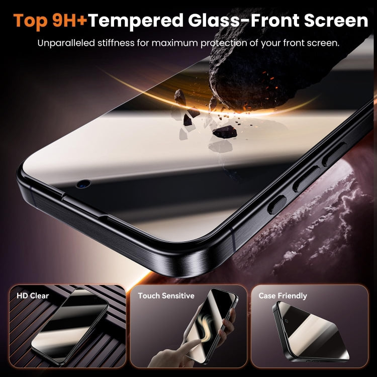 For iPhone 15 Dust-Free Easy Install Privacy Tempered Glass Film(Black) - iPhone 15 Tempered Glass by buy2fix | Online Shopping UK | buy2fix