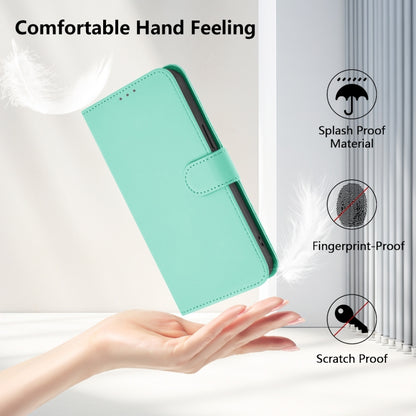 For Samsung Galaxy S25+ 5G Skin Feel Solid Color Leather Phone Case with Lanyard(Mint Green) - Galaxy S25+ 5G Cases by buy2fix | Online Shopping UK | buy2fix