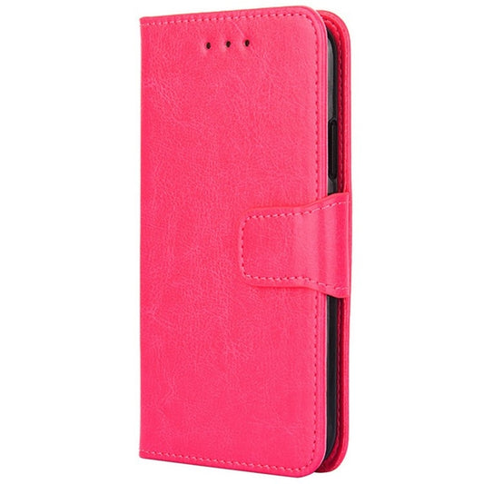 For iPhone 16 Plus Crystal Texture Leather Phone Case(Rose Red) - iPhone 16 Plus Cases by buy2fix | Online Shopping UK | buy2fix