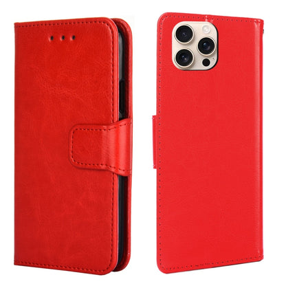 For iPhone 16 Pro Max Crystal Texture Leather Phone Case(Red) by buy2fix