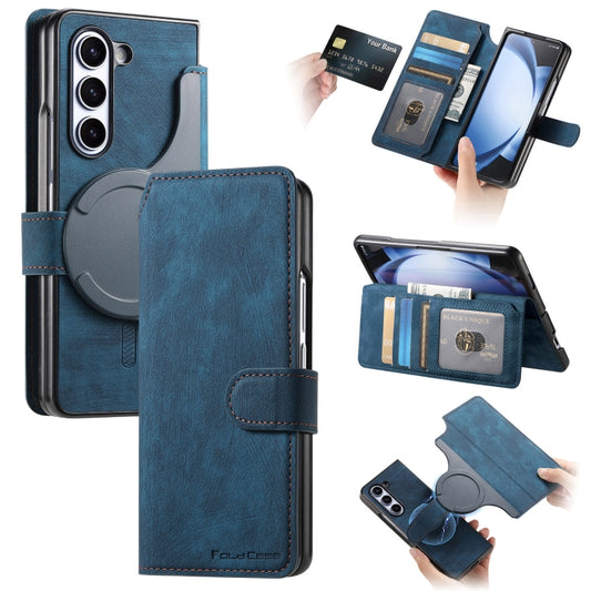 For Samsung Galaxy Z Fold6 CaseNeo MagSafe RFID Anti-theft Retro Leather Phone Case(Blue) - Galaxy Z Fold6 5G Cases by CaseNeo | Online Shopping UK | buy2fix