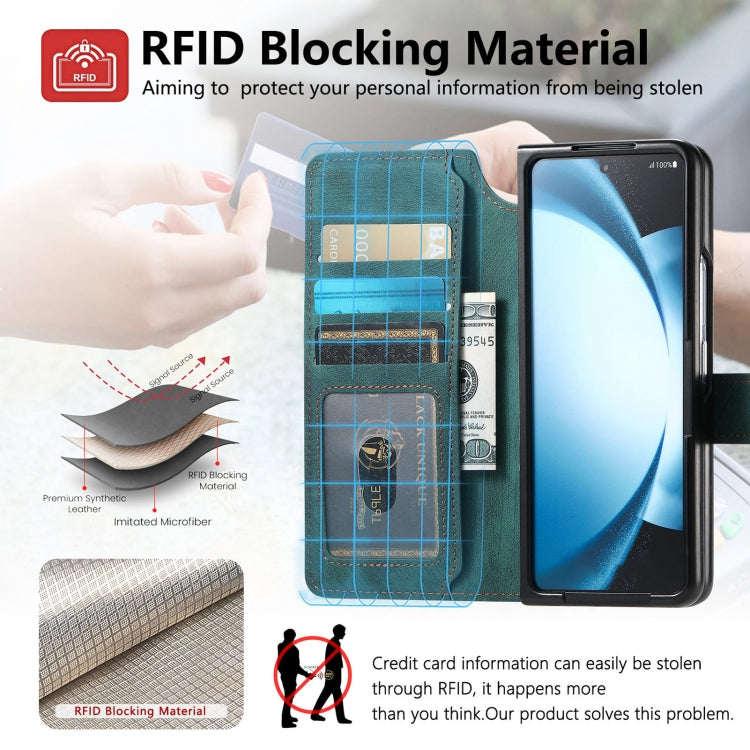 For Samsung Galaxy Z Fold6 CaseNeo MagSafe RFID Anti-theft Retro Leather Phone Case(Green) - Galaxy Z Fold6 5G Cases by CaseNeo | Online Shopping UK | buy2fix