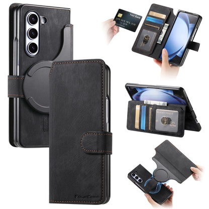 For Samsung Galaxy Z Fold5 CaseNeo MagSafe RFID Anti-theft Retro Leather Phone Case(Black) - Galaxy Z Fold5 Cases by CaseNeo | Online Shopping UK | buy2fix