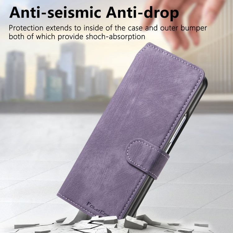 For Samsung Galaxy Z Fold5 CaseNeo MagSafe RFID Anti-theft Retro Leather Phone Case(Purple) - Galaxy Z Fold5 Cases by CaseNeo | Online Shopping UK | buy2fix