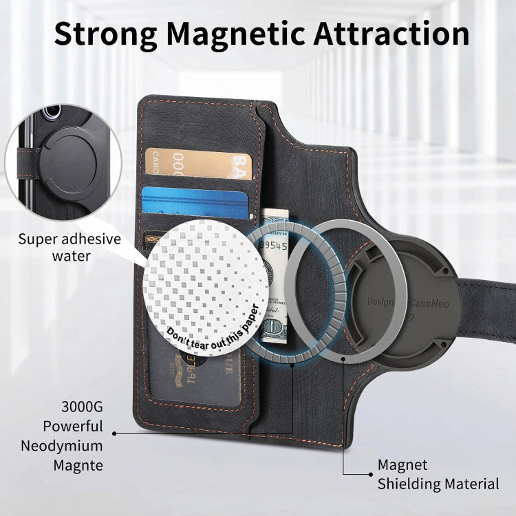 For Samsung Galaxy Z Fold4 CaseNeo MagSafe RFID Anti-theft Retro Leather Phone Case(Black) - Galaxy Z Fold4 5G Cases by CaseNeo | Online Shopping UK | buy2fix