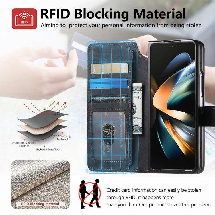 For Samsung Galaxy Z Fold4 CaseNeo MagSafe RFID Anti-theft Retro Leather Phone Case(Black) - Galaxy Z Fold4 5G Cases by CaseNeo | Online Shopping UK | buy2fix