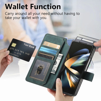 For Samsung Galaxy Z Fold4 CaseNeo MagSafe RFID Anti-theft Retro Leather Phone Case(Green) - Galaxy Z Fold4 5G Cases by CaseNeo | Online Shopping UK | buy2fix
