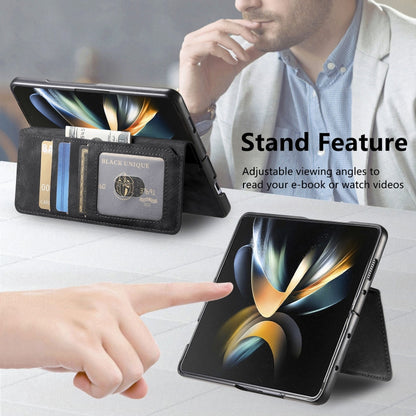 For Samsung Galaxy Z Fold3 CaseNeo MagSafe RFID Anti-theft Retro Leather Phone Case(Black) - Galaxy Phone Cases by CaseNeo | Online Shopping UK | buy2fix