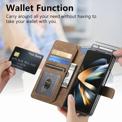 For Samsung Galaxy Z Fold3 CaseNeo MagSafe RFID Anti-theft Retro Leather Phone Case(Brown) - Galaxy Phone Cases by CaseNeo | Online Shopping UK | buy2fix