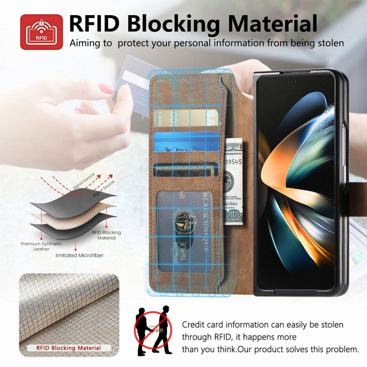 For Samsung Galaxy Z Fold3 CaseNeo MagSafe RFID Anti-theft Retro Leather Phone Case(Brown) - Galaxy Phone Cases by CaseNeo | Online Shopping UK | buy2fix