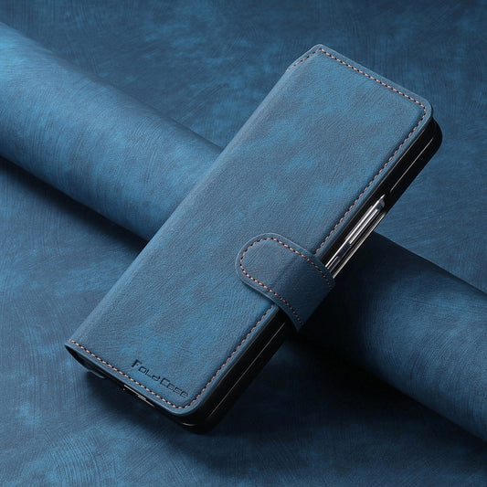 For Samsung Galaxy Z Fold3 CaseNeo MagSafe RFID Anti-theft Retro Leather Phone Case(Blue) - Galaxy Phone Cases by CaseNeo | Online Shopping UK | buy2fix