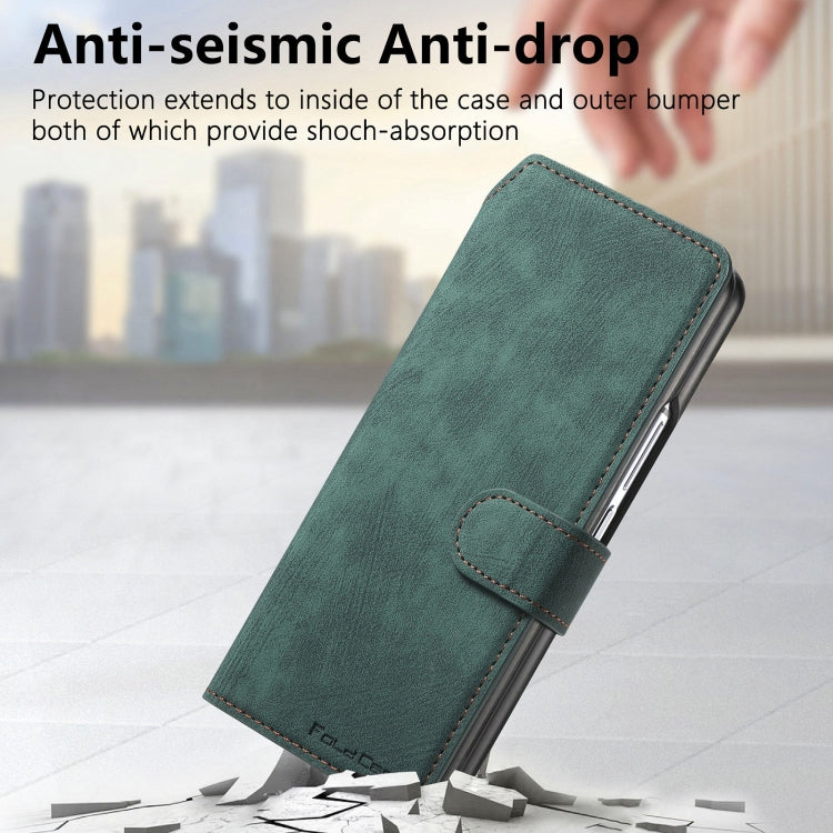 For Samsung Galaxy Z Fold3 CaseNeo MagSafe RFID Anti-theft Retro Leather Phone Case(Green) - Galaxy Phone Cases by CaseNeo | Online Shopping UK | buy2fix