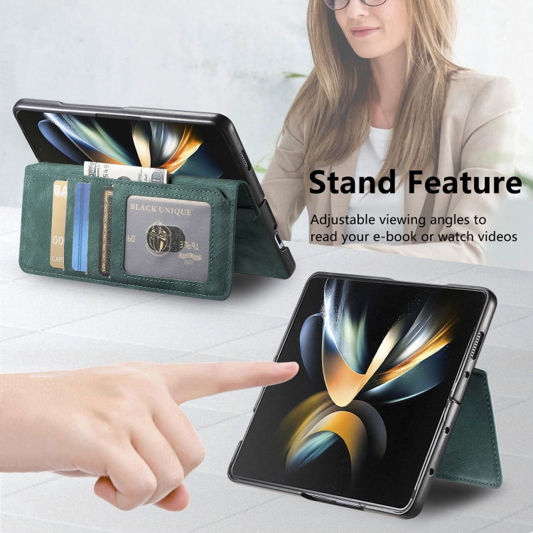 For Samsung Galaxy Z Fold3 CaseNeo MagSafe RFID Anti-theft Retro Leather Phone Case(Green) - Galaxy Phone Cases by CaseNeo | Online Shopping UK | buy2fix