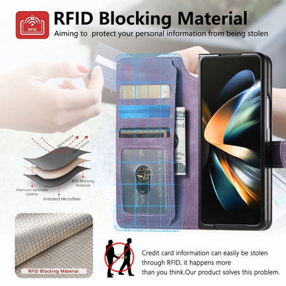 For Samsung Galaxy Z Fold3 CaseNeo MagSafe RFID Anti-theft Retro Leather Phone Case(Purple) - Galaxy Phone Cases by CaseNeo | Online Shopping UK | buy2fix