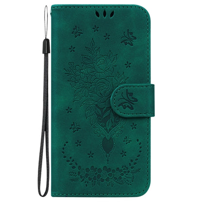 For Samsung Galaxy S25 5G Butterfly Rose Embossed Leather Phone Case(Green) by buy2fix