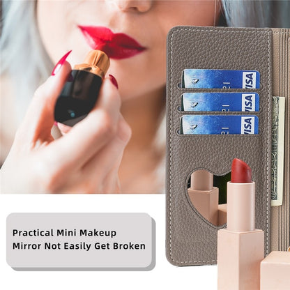 For iPhone 16 Pro Max Crossbody Litchi Texture Leather Phone Case(Grey) by buy2fix