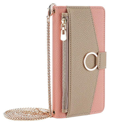 For iPhone 16e Crossbody Litchi Texture Leather Phone Case(Pink) - iPhone 16e Cases by buy2fix | Online Shopping UK | buy2fix