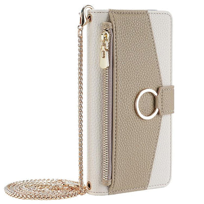 For iPhone 16e Crossbody Litchi Texture Leather Phone Case(White) - iPhone 16e Cases by buy2fix | Online Shopping UK | buy2fix