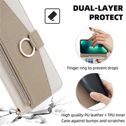 For iPhone 16e Crossbody Litchi Texture Leather Phone Case(White) - iPhone 16e Cases by buy2fix | Online Shopping UK | buy2fix