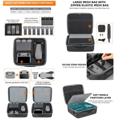 Sunnylife Carrying Case Bag, Model:B657 For DJI RC 2 / 1 Control Bag - Backpacks & Bags by Sunnylife | Online Shopping UK | buy2fix