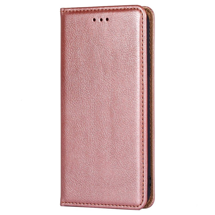 For iPhone 16 Pro Gloss Oil Solid Color Magnetic Leather Phone Case(Rose Gold) by buy2fix